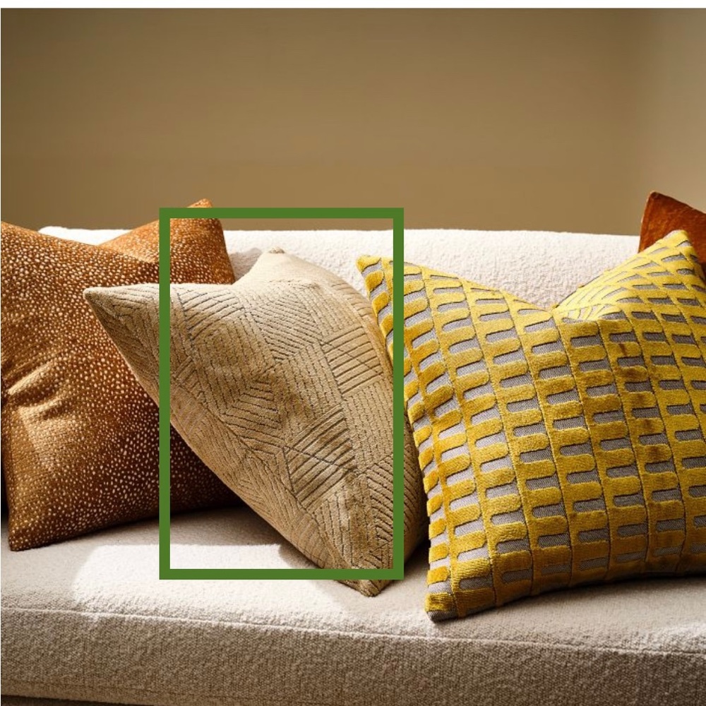 Geo Facet jacquard velvet pillow cover 20x20”